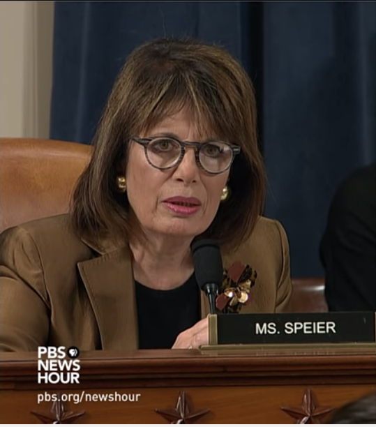 California Rep. Jackie Speier at Impeachment hearing. (youtube screen capture of house impeachment hearing)