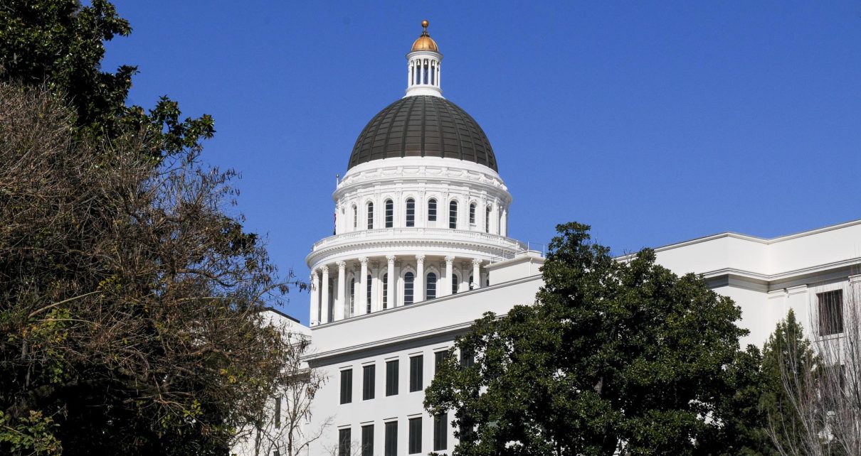 California State Capitol dome shines against blue sky