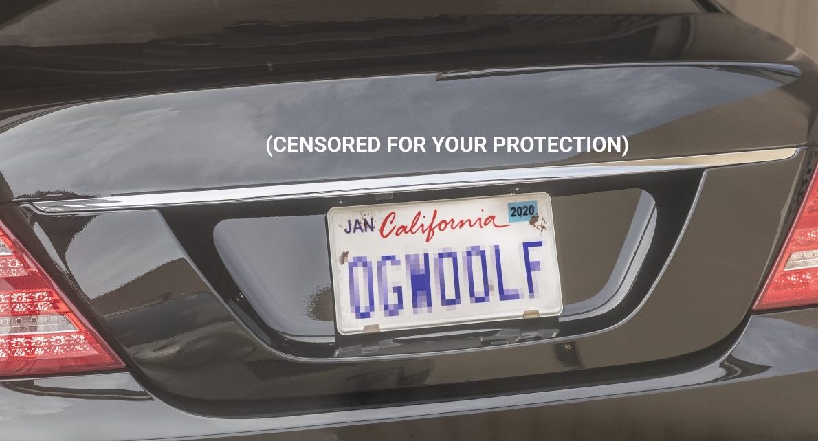 See if personalized license plate clearance available