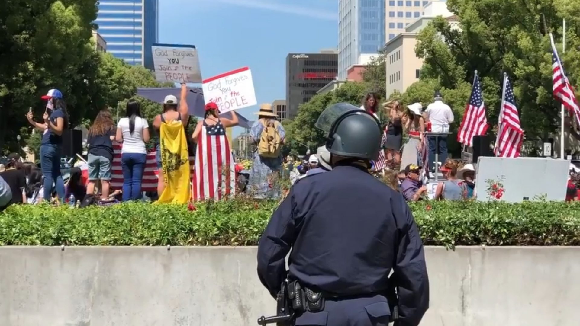 Split Decision For Busted CHP Boss California Globe   57protest2 1920x1080 