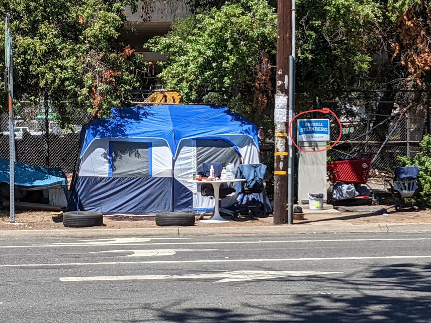 Sacramento's Homeless Street Vagrants Live Under Separate