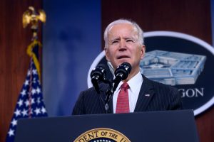 Biden delivers remarks to Department of Defense personnel, Washington, DC, Feb. 10, 2021. 