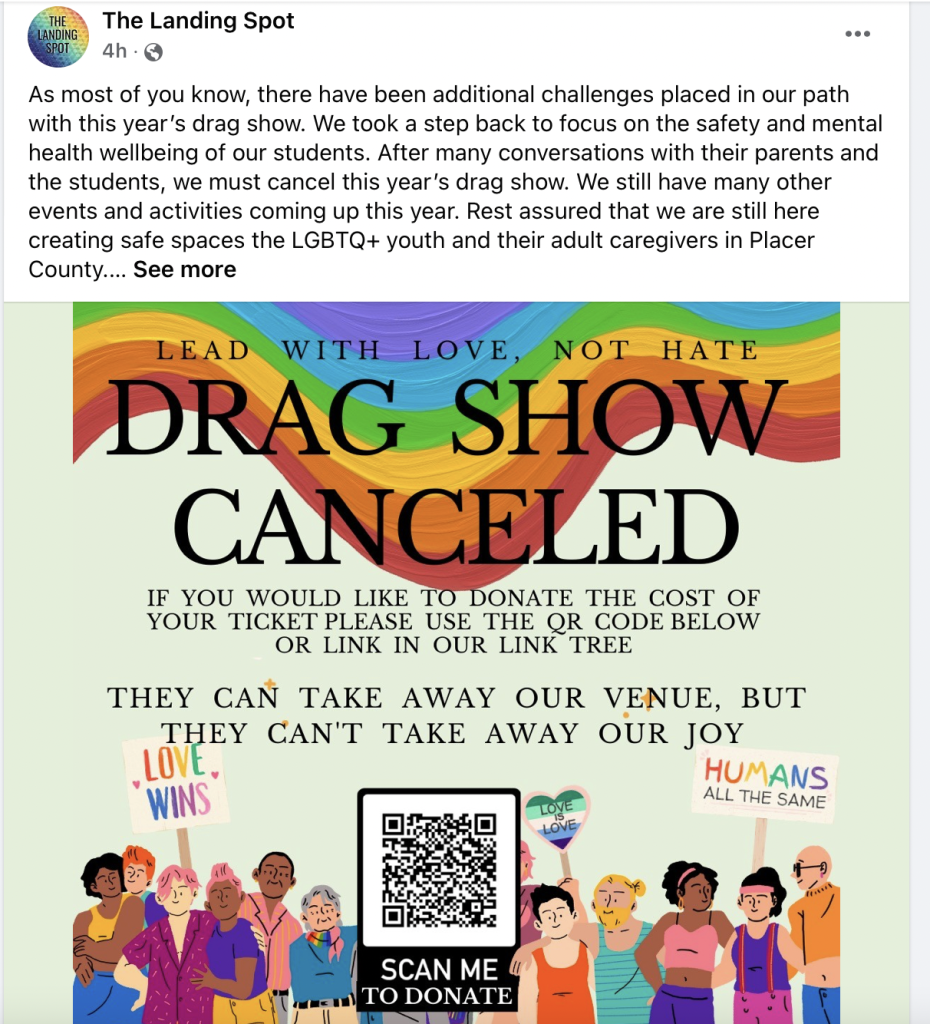 Roseville High School Parents Aghast at ‘Church’ Group Drag Queen Event ...