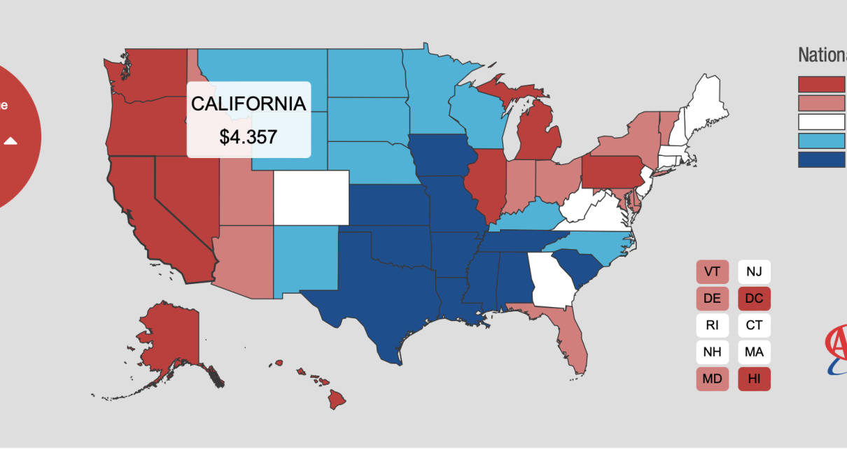 California Gas Prices Still Highest in the Country, but a Little Less ...
