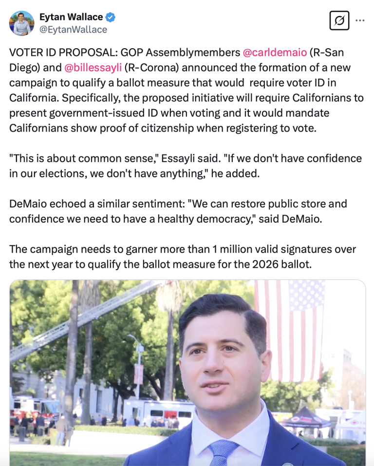 California Voter ID Ballot Initiative Announced for 2026 Ballot ...