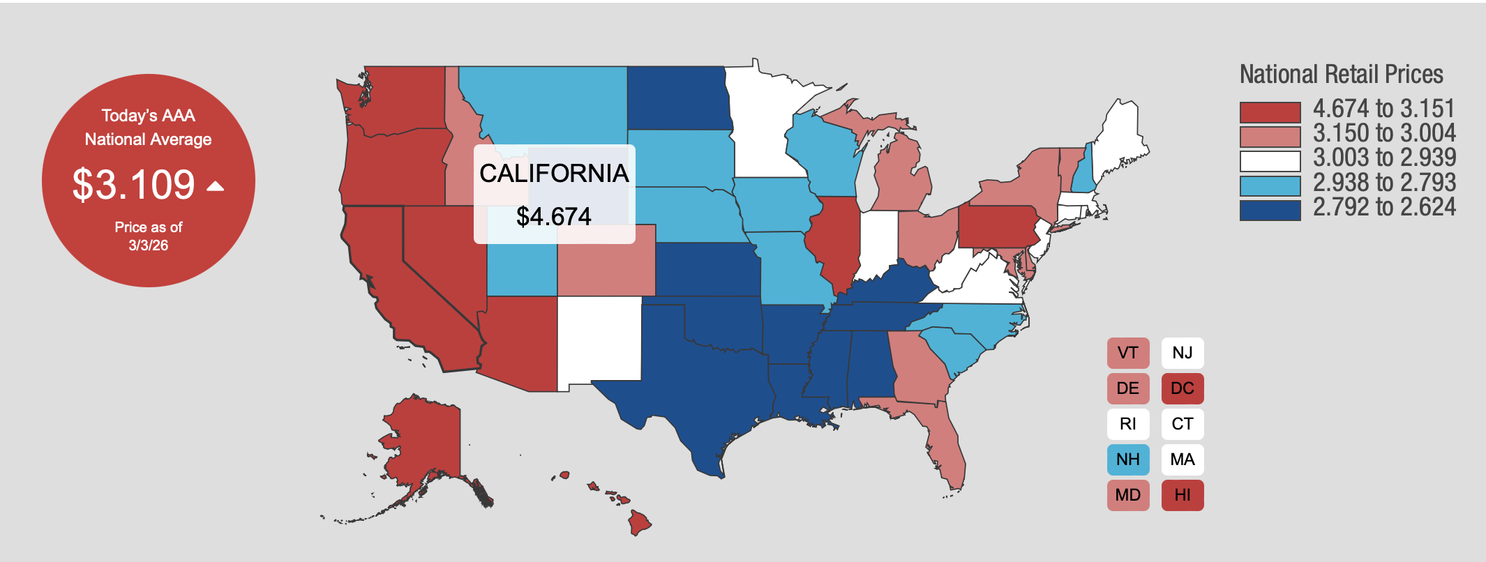 Nationwide Gas Prices Jump 11 Cents; California Still Leads with the ...